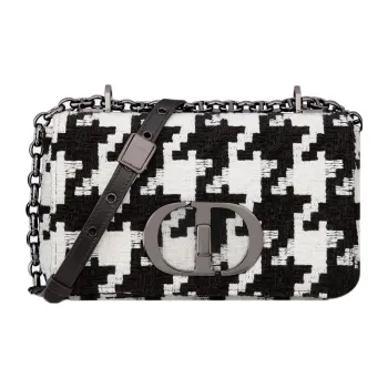 DIOR Caro Houndstooth Fabric Crossbody Bag, Shoulder Bag Women's