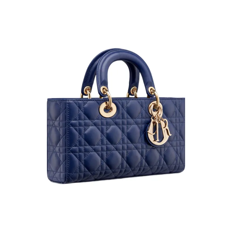 DIOR Lady D-JOY Sheepskin Daisie Bag Shoulder Bag Crossbody Bag Handbag Women's Royal Blue-1