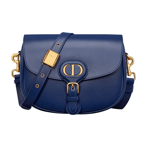 DIOR Bobby Smooth Finish Cow Leather Crossbody Bag Shoulder Bag Women's Royal Blue