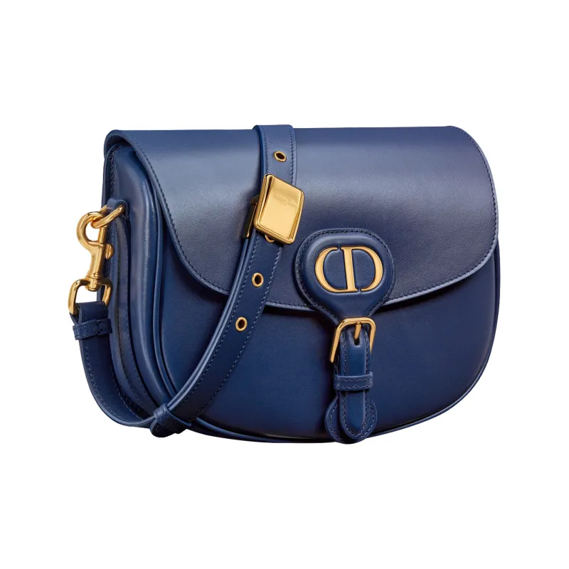 DIOR Bobby Smooth Finish Cow Leather Crossbody Bag Shoulder Bag Women's Royal Blue-1