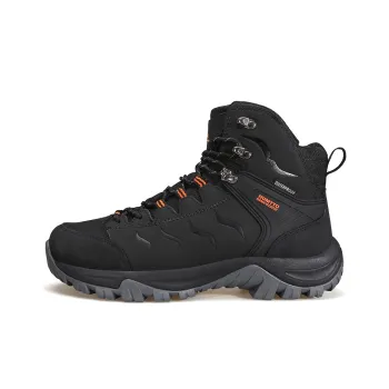 HUMTTO Outdoor Shoes Men High Top Black/Orange