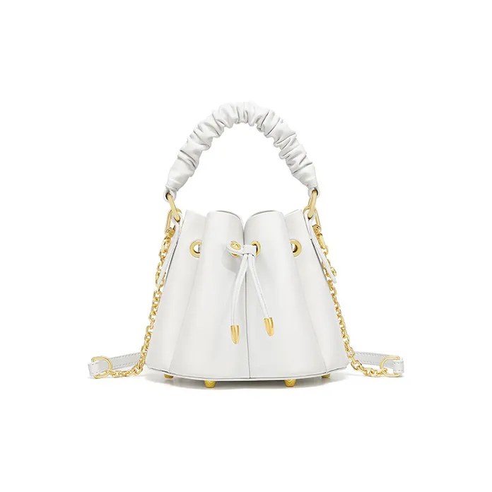 Gong Xuan Genuine Leather Crossbody Bag, Handbag Trumpets Women's White-1