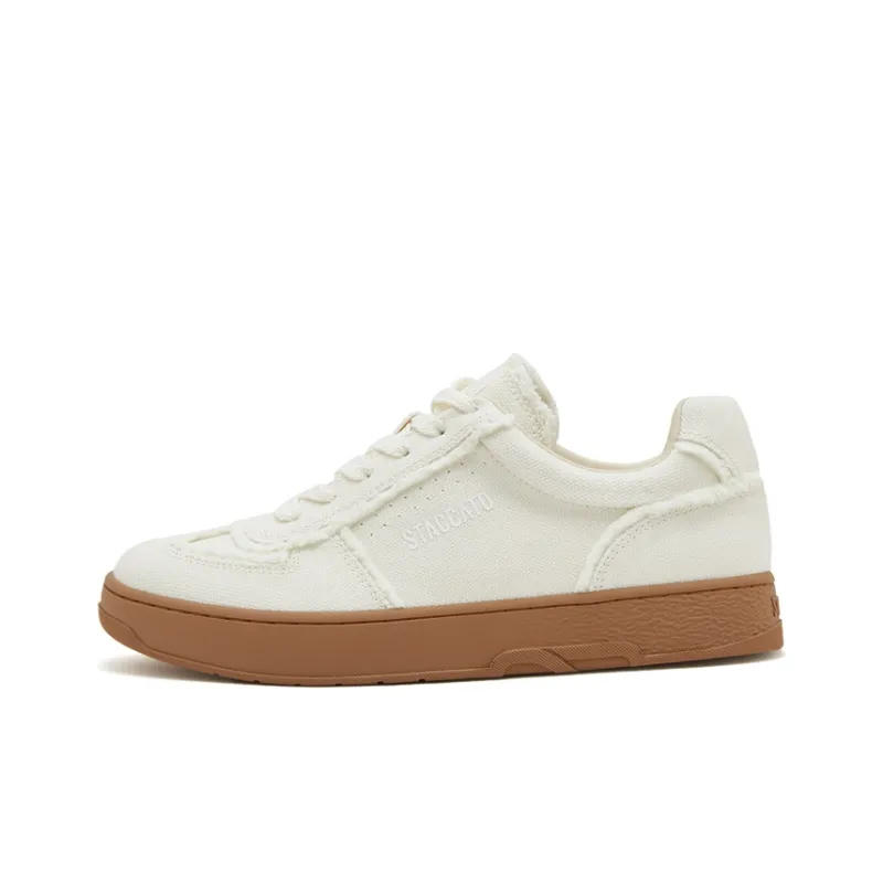 Staccato Gray Shoes White Versatile Skateboard Shoes Unisex-5