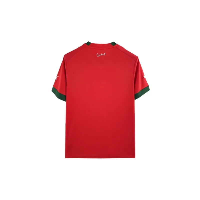 PUMA Morocco Home Qatar 2022 World Cup Soccer Jerseys Fan Edition Morocco Home Men's Red-1