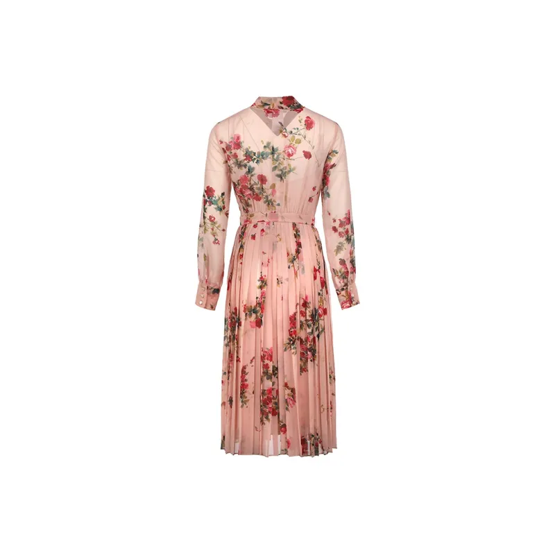 MaxMara Studio Long Sleeved Dress Women's Pink-1
