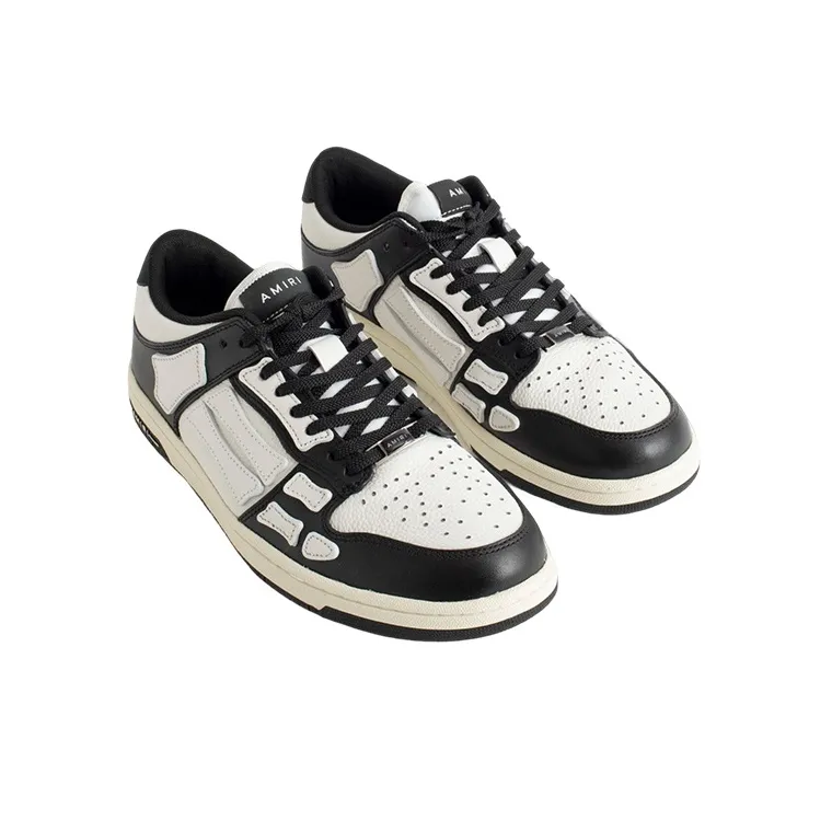 AMIRI Skel Top Low Black White-2