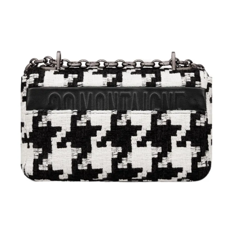 DIOR Caro Houndstooth Fabric Crossbody Bag, Shoulder Bag Women's-2
