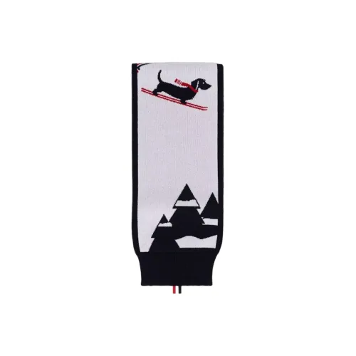 THOM BROWNE Knit Scarves Women's Gray
