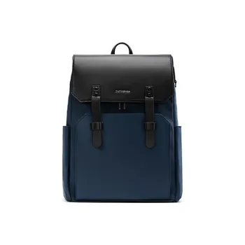 SAMSONITE Cow Leather Backpack Regular Unisex Blue/Black
