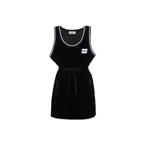 MIU MIU Sleeveless Dresses Women's Black