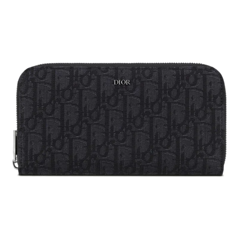 DIOR Printed Fabric Wallet Regular Men's Black-4
