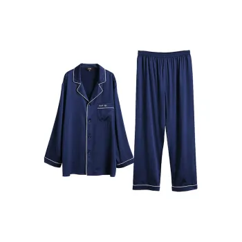 JINSANT Pajama Set Men's Navy Blue