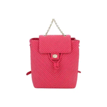 Furla Pop Star Lambskin Detail Backpack Women's Fuchsia