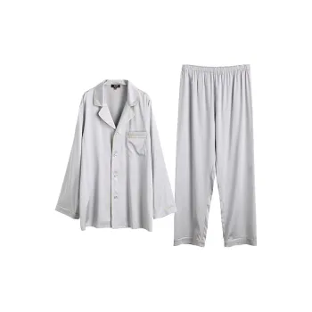 JINSANT Pajama Set Men's Light Gray