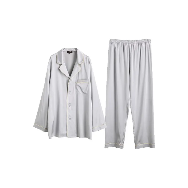 JINSANT Pajama Set Men's Light Gray-0