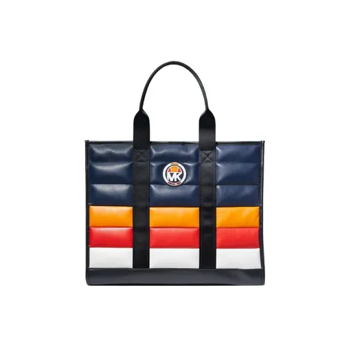 MICHAEL KORS ELLESSE Collaboration Artificial Leather stayhomewithbags Bag Shopping Bag Handbag Women's Blue & Orange & White & Red