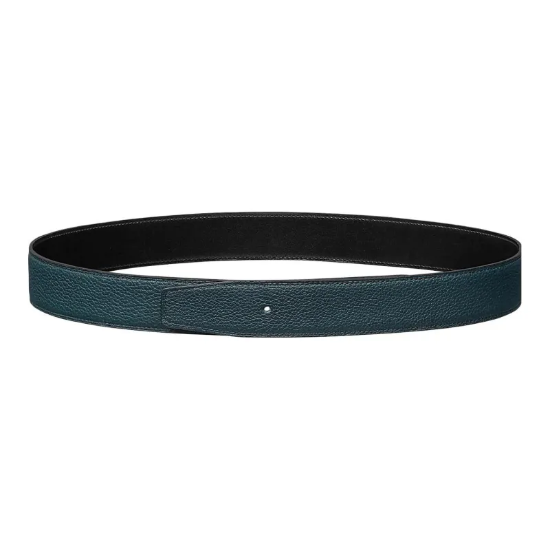 HERMES Leather Belts Women's Black/Dark Blue-1