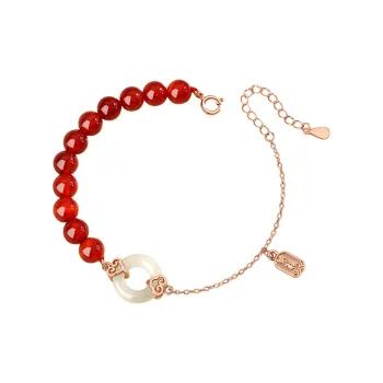 AWD Jade Bracelets Women's Red