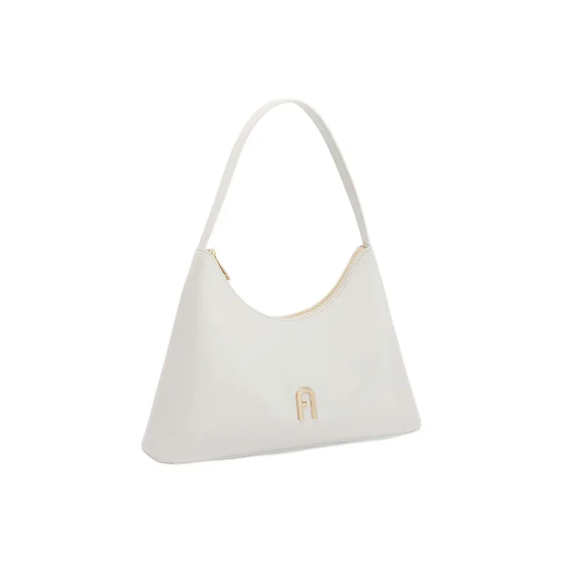 Furla Diamante Calfskin Handbag, Shoulder Bag Trumpets Women's White-1