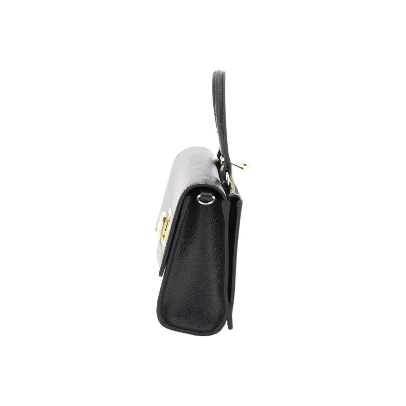 Furla 1927 Collection Textured Leather Shoulder Bag, Crossbody Bag, Handbag Tubas Women's Black-2