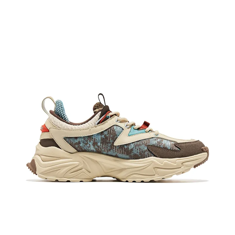 Erke Dijiang Low-Top Running Shoes Men's Beige Brown-1
