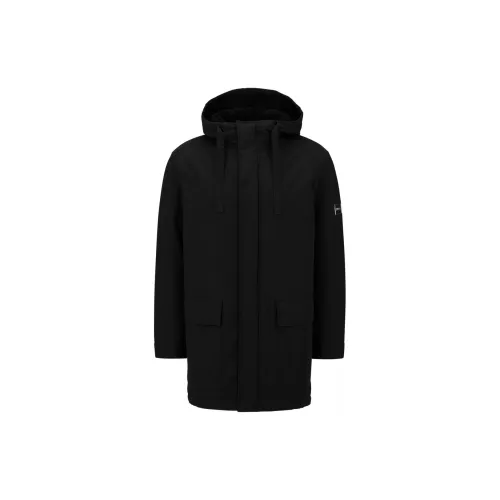 HUGO BOSS Coats Men Black