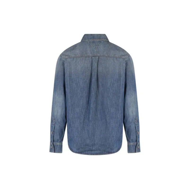 Bottega Veneta Light Washed Denim Relaxed Fit Shirt-1