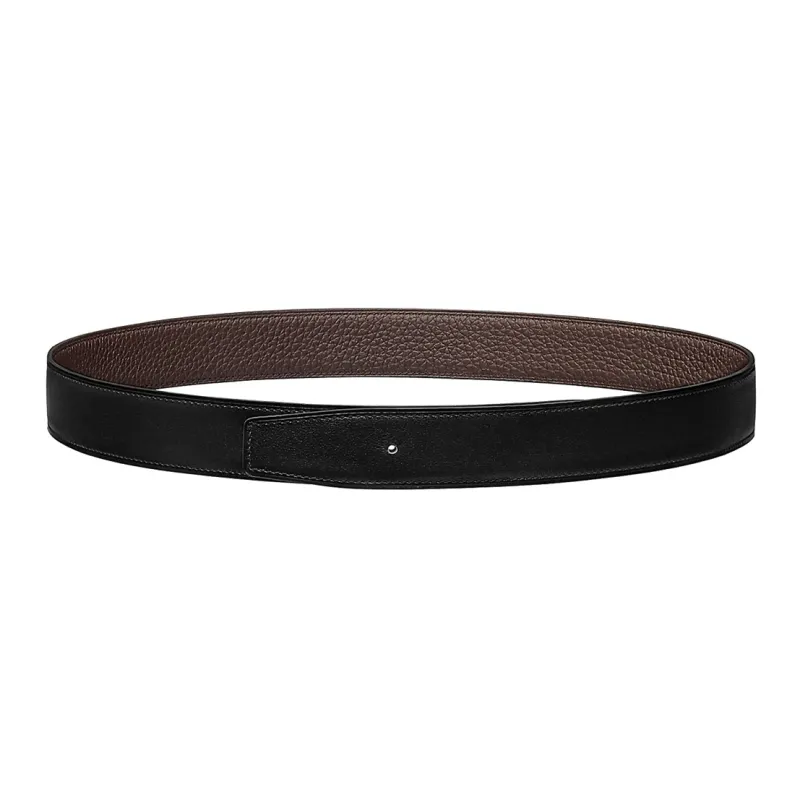 HERMES Togo Cow Leather Belts Women's Dark Chocolate Width 3.2cm-0