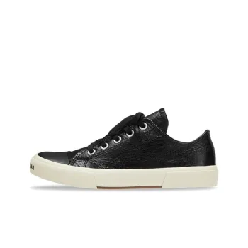 Balenciaga Paris Low Top Sneakers 'Black Leather And White Rubber' Women's