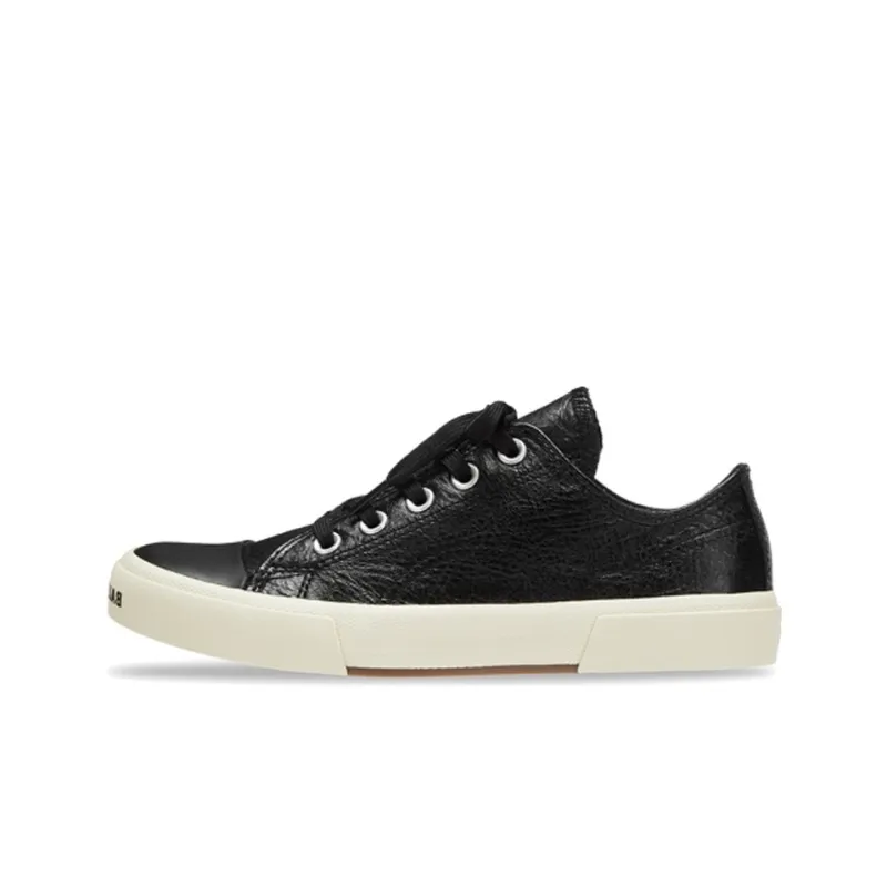 Balenciaga Paris Low Top Sneakers 'Black Leather And White Rubber' Women's-0