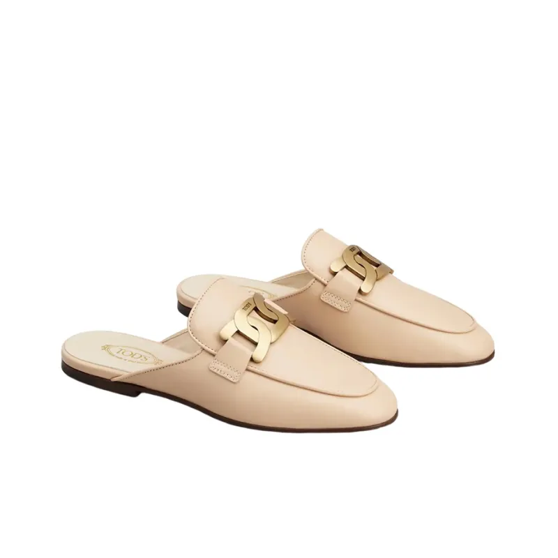 TOD'S Logo plaque Leather Mules-2