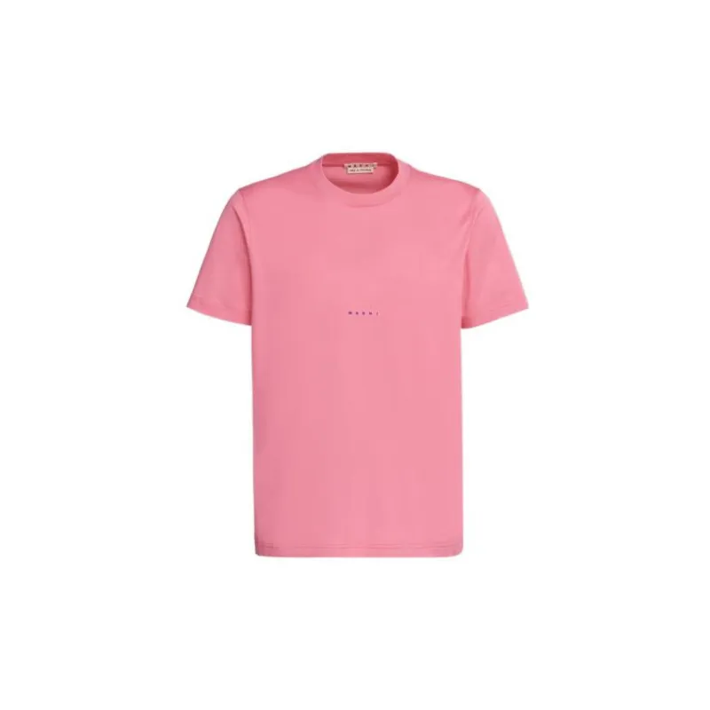 MARNI Logo print Cotton T shirt-0