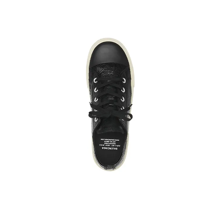 Balenciaga Paris Low Top Leather Sneaker Black-4