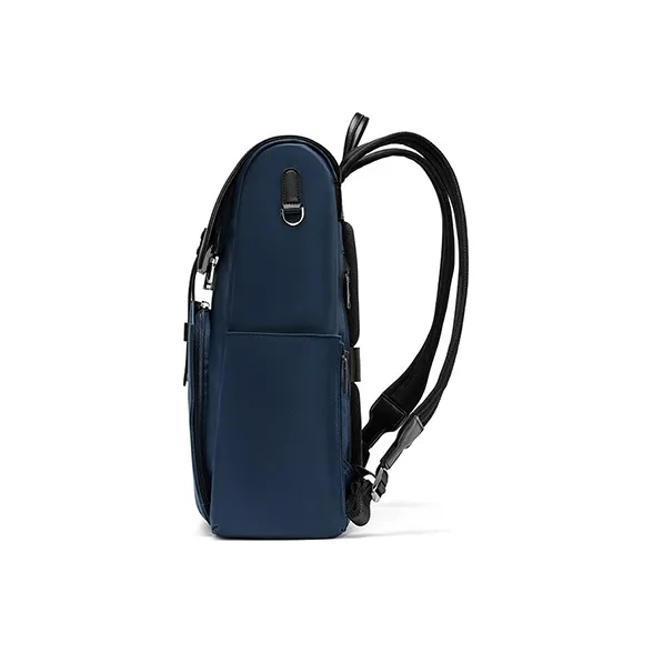 SAMSONITE Cow Leather Backpack Regular Unisex Blue/Black-4