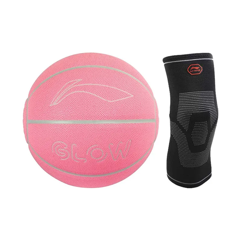 LiNing Badfive PU Basketball Pink Size 7 Glow In The Dark Unisex-14