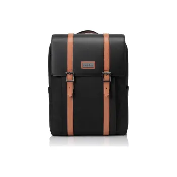 SAMSONITE Microfiber Synthetic Leather Backpack Unisex Black/Gray
