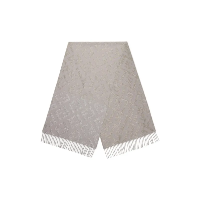 FENDI Knit Scarves Women's Gray-0