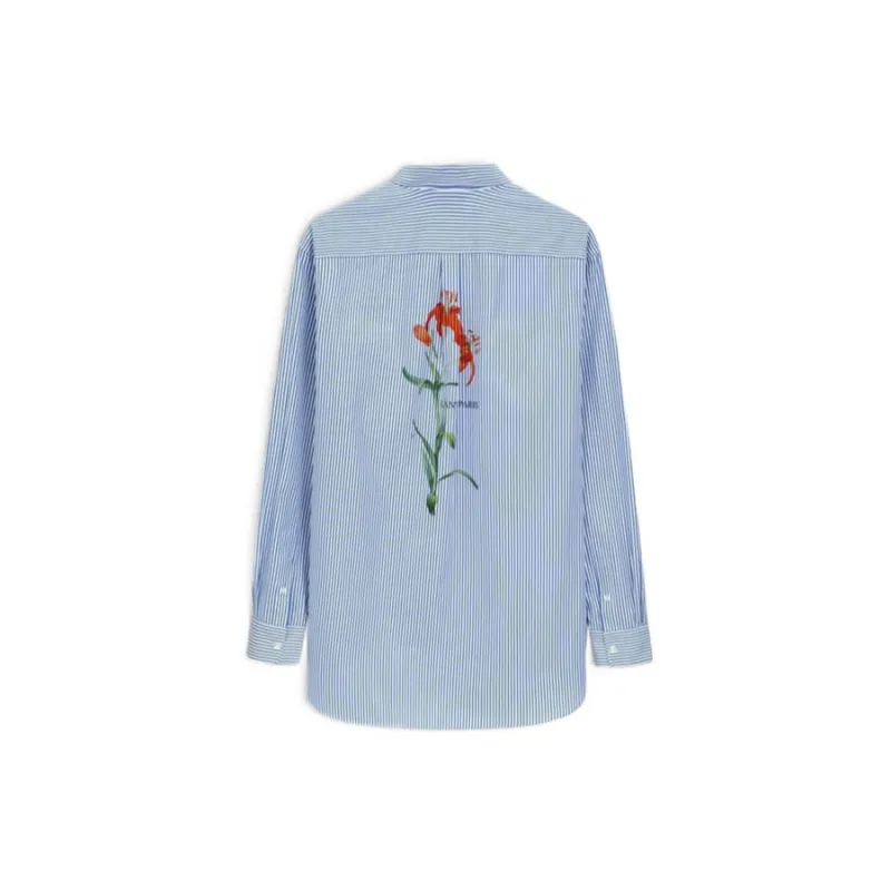 Lanvin Patch detail Striped Shirt-1