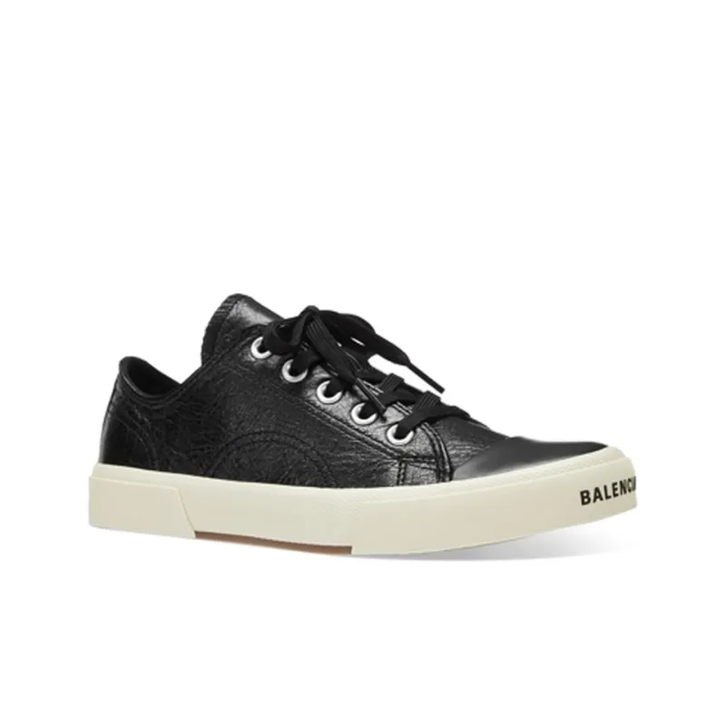 Balenciaga Paris Low Top Sneakers 'Black Leather And White Rubber' Women's-2