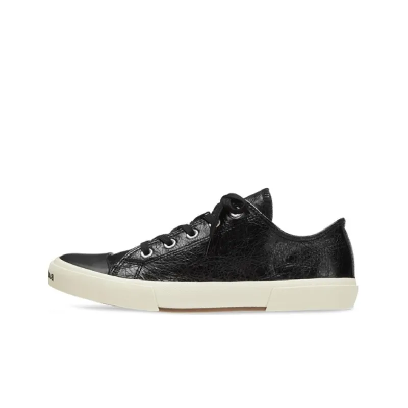 Balenciaga Paris Low Top Leather Sneaker Black-0