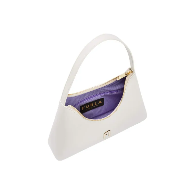 Furla Diamante Calfskin Handbag, Shoulder Bag Trumpets Women's White-3