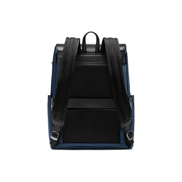 SAMSONITE Cow Leather Backpack Regular Unisex Blue/Black-5