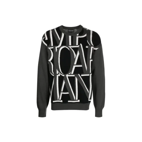 EMPORIO ARMANI Sweaters Men Charcoal Gray