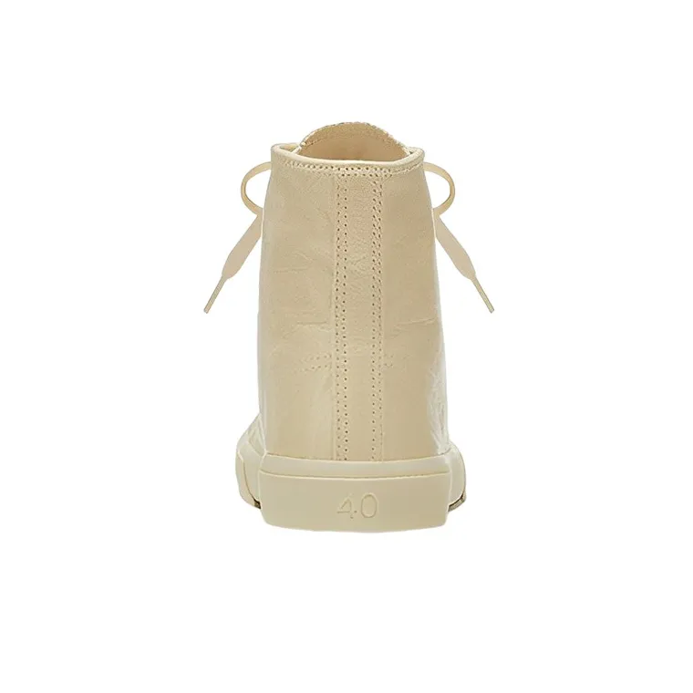 Balenciaga Paris High Top Sneakers 'Beige Leather And Beige Rubber'-4