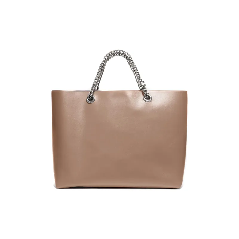 COACH Central Calfskin Tote Bag Shopping Bag Shoulder Bag Handbag Large Size Women's Taupe-1