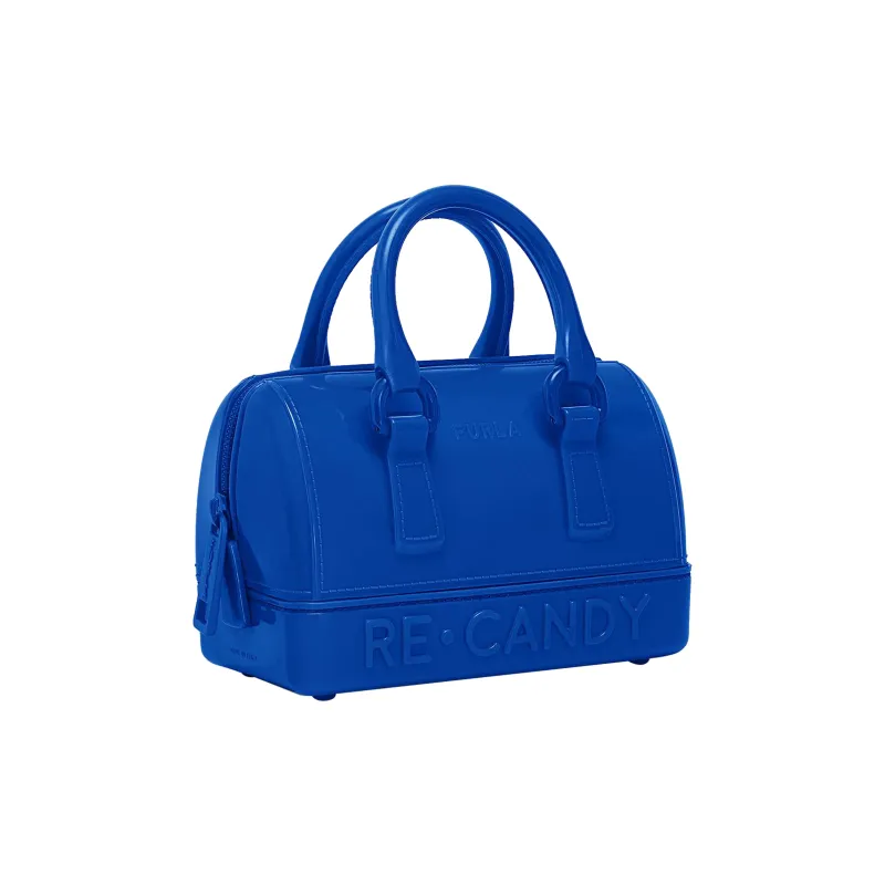 Furla Candy Fabric Boston Bag Shoulder Bag Crossbody Bag Handbag Mini Women's Klein Blue-1