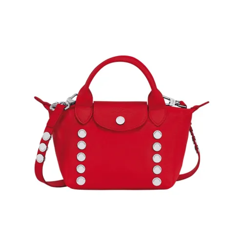 LONGCHAMP Le Pliage Sheepskin Dumpling Bag Shoulder Bag Crossbody Bag Handbag Mini Women's Red