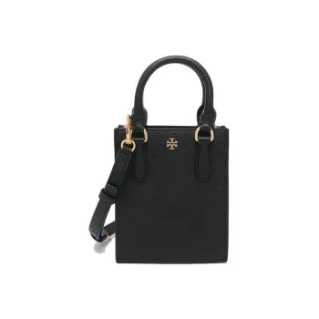 TORY BURCH Emerson Cow Leather Sheet Music Bag Handbag Shoulder Bag Crossbody Bag Mini Women's Black