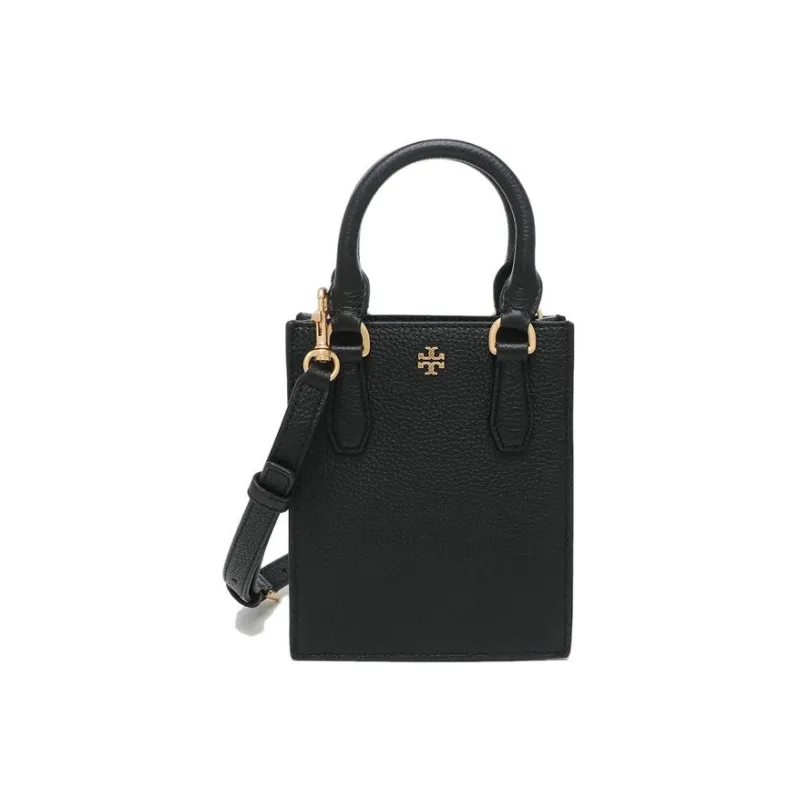 TORY BURCH Emerson Cow Leather Sheet Music Bag Handbag Shoulder Bag Crossbody Bag Mini Women's Black-0