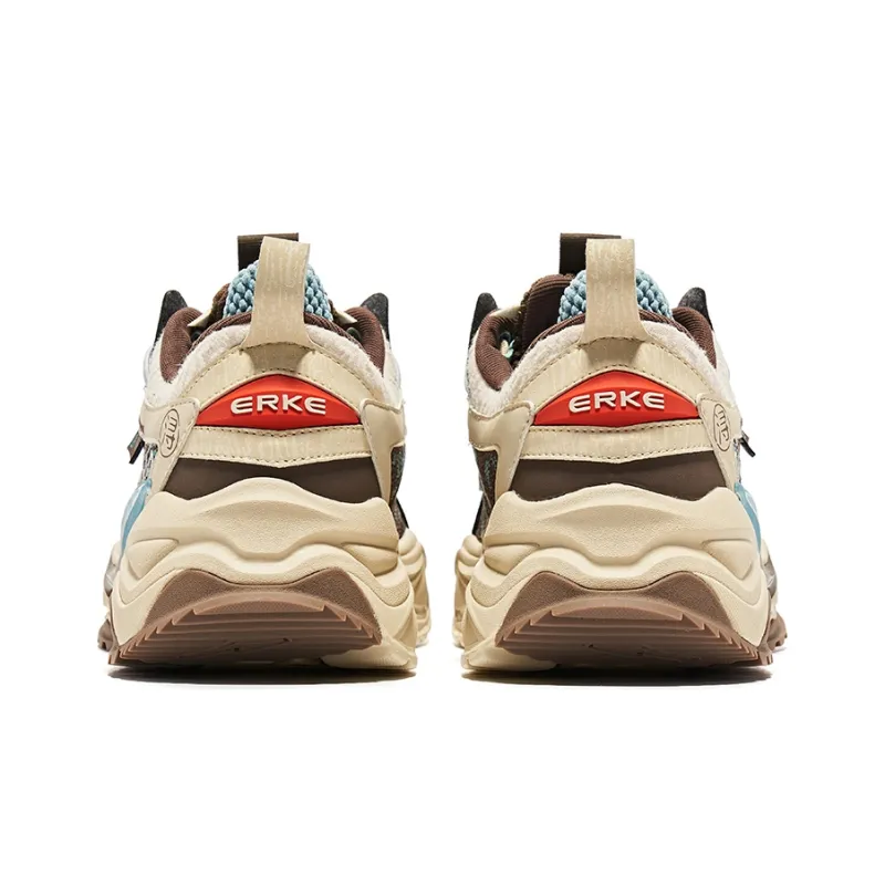 Erke Dijiang Low-Top Running Shoes Men's Beige Brown-3